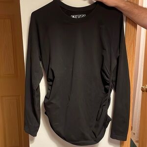 Figs Salta Maternity Seamless Long Sleeve Underscrub Black Size Medium
